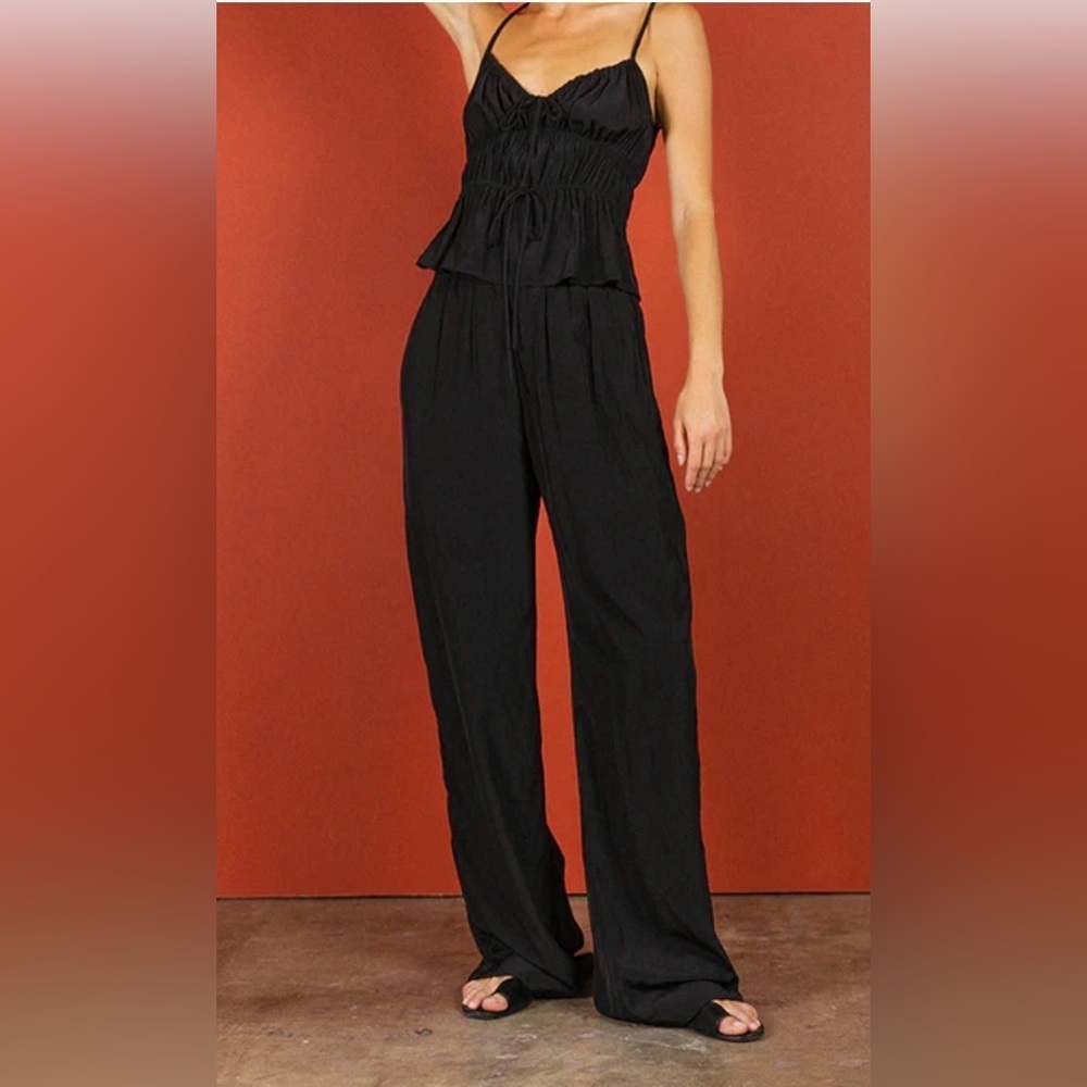 Ciao Lucia black satin pants sz M